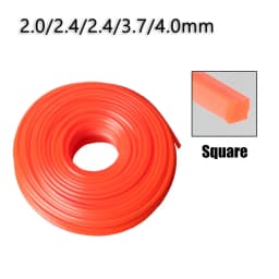 1 Roll 2mm 2.4mm 2.7mm 3mm 4mm Square Nylon Trimmer Line Brush Grass Cutting Weed Rope Strimmer Tool Accessories Lawn Mower Wire