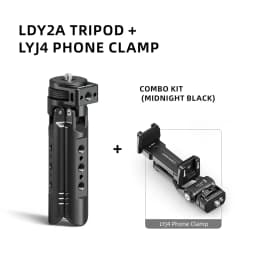LEAPLIGHT Aluminum Mini Tripod for DJI Osmo Pocket 3/4/4P/360LunaUltra Camera Tripod Handheld Grip w 360° BallHead+Phone Stand