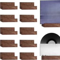 Wooden Wall Mount Vinyl Record Rack Wall Display Storage Holder for Music Albums CD Discs Home Decor Shelf Storage Rack