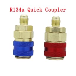 R1234YF to R134A Quick Connector Adapter, Splice Connector Hose Adapter for AC Charging of Automotive Air Conditioner