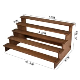 Retro Ladder Frame Solid Wood Bracelet Shelf Figure Buddha Display Ornament Headgear Storage Bracelet Display Stand