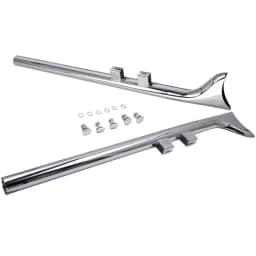 Chrome 36" Fishtail Exhaust Pipe Slip Ons for Harley Touring Road King 1995-2016