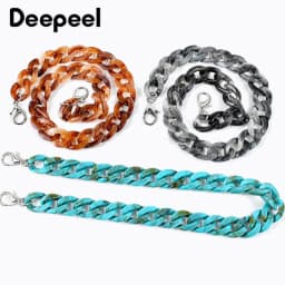 1/2Pcs Deepeel 60cm Acrylic Bag Strap Handbag Resin Chain Detachable Lobster Clasps for Purse Handle DIY Making Accessories