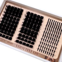 300D-60DLash Clusters With Spikes & Bottom Lashes Fluffy Volume Manga Natural Spiky Cluster Manga Lash D Curl Individual Lashes