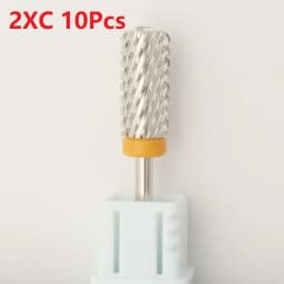 New Silver! Quality 6.5mm Diamond Big Round Top Barrel Original Tungsten Steel Carbide Manicure Nail Drill Bit File Accessories