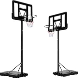 Basketball Hoop, Adjustable 230 to 304 cm with 110 x 75 cm Shatterproof Backboard, Portable Basketball Goal for Youth & Teens