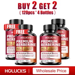 Buy 1 Get 1 Free! Premium Berberine Supplement, for Natural Blood Sugar, Liver Detox, Metabolic Health & Weight Management Aid