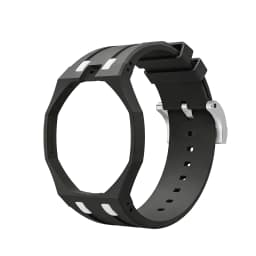 2in1 Bioceramic Case&Silicone Strap For Swatch x AP Royal pop Pocket watch bands Modification kit integrated Silicone Wirstband