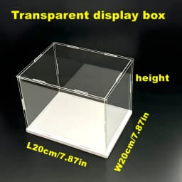 1pc Transparent Self-Assembled Acrylic Display Box Dustproof Storage Display Cabinet, Suitable for Car Models/Toys/Collectibles