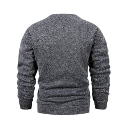Men's Autumn Long Sleeve Knit Pullover Solid Color Crewneck Warm Sweater Men Casual Loose Sweatshirt Street Sportswear