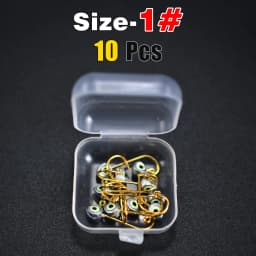 Topranc 10Pcs/Box Night Fish-Attracting 3D Fish Eye Jig Heads, Weighted Hooks, Lure Bionic Micro Baits Hooks