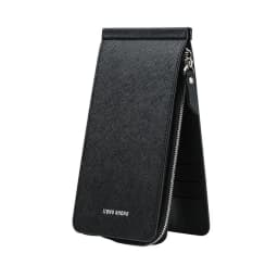 Slim & Stylish Faux Leather Wallet - Multi-Card Slots Easy Clean Card Holder Women Men Bag Multi-card Zipper