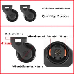 Detachable Universal Wheel Luggage Wheel Tool Box Makeup Case Roller No Disassembly Needed Single Wheel Slider Tool