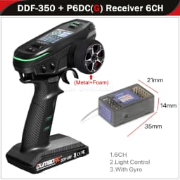DUMBORC DDF-350 10CH RC Remote Controller 2.4G Digital Radio Transmitter Gyro Receiver for Drift Car Tank Boat Robot Toy Wltoy