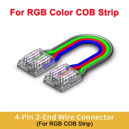 5pcs Flexible COB Strip Fast Connector 8mm 10mm Width COB Strip LED Tape FOB Solderless Joint Wire Right Angel Connectors