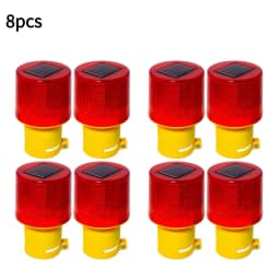 Solar LED Emergency Light Solar Traffic Tower Crane Warning Light LED Bulb Lamp Construction Site Harbor Road Marine Alarm Lamp