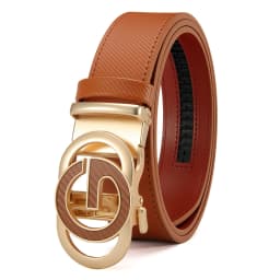 Men's Leather Belts Automatic Buckle Belt Famous Designer Brand Luxury Leather Metal Buckle Cowskin Belts for Jeans Men