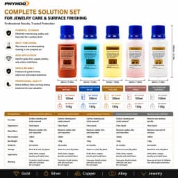 PHYHOO Professional Jewelry Electroplating Solution Kit Gold Silver Rose Plating Formula Fluid System For Workshop DIY Crafts