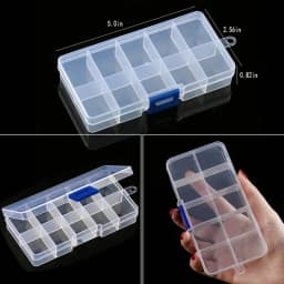 Plastic Organizer Box Storage Container Jewelry Box with Adjustable Dividers for Beads Art DIY Crafts Jewelry Fishing Tackles