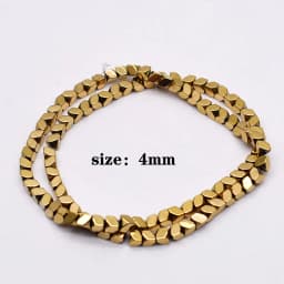 Plated Genuine Gold Color Retention AAA+ Natural Hematite Stone Spacer Loose Beads For Jewelry Making Diy Bracelets Finding