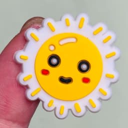 Good Quality 1pcs Kawaii Sun Expression PVC Shoe Charms Sandals Shoes Accessories Shoes Ornament Fit Kids DIY Party Xmas Gift