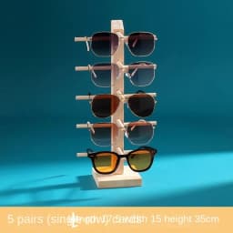 Handmade Wooden Display Organizer Rack for Glasses And Jewelry - Versatile Retail & Personal Use Storage Solution