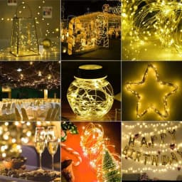 Battery Powered 1/2/5/10M Fairy Light String Led String Light for Bedroom Garden Party Bedroom Wedding Christmas Decoration