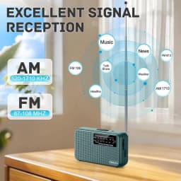 Mini Portable Radio AM FM Battery Powered Longest Lasting Best Reception with Headphone Jack for Running Walking Emergency Use