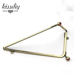 18.5*11 L shape Smooth bronze Right Angle crystal Gemstone Coins Purse Frames Metal Kiss Clasp Bags 10 pcs/lot