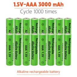 1.5V AA Rechargeable Alkaline Battery 3000mah For Torch Toys Clock MP3 Radio Video Game Digital Camera AA AAABattery