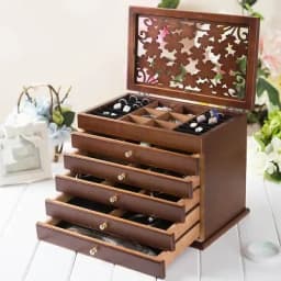 Big Size Wood Jewelry Storage Box Drawer Ring Necklace Jewelry Boxes Organizer Case Earrings Display Bangles Tray Accessories