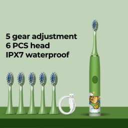 Kids Sonic Electric Toothbrush Rechargeable Smart Timer Colorful Cartoon Teeth Whitening Portable USB Charging Tooth Brush