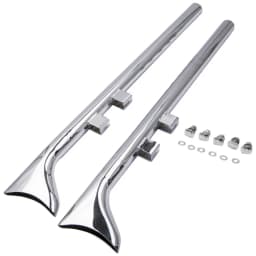 Chrome 36" Fishtail Exhaust Pipe Slip Ons for Harley Touring Road King 1995-2016