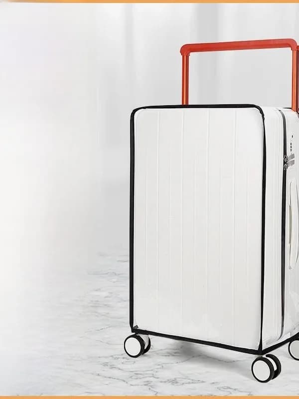 Transparent Protection Cover for Luggage Suitcase with Wide Pull Rod Anti-Fall Wear-Resistant Travel Bag Dust Cover