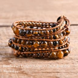 Unique Mix Strands Leather Bracelet Multicolor Natural Stone Woven Wrap Bracelets Bohemian Bracelet Drops Hipping