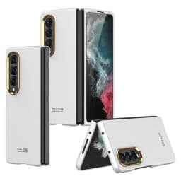 For Samsung Galaxy Z Fold 4 Ultra Thin Color Contact Lens Plated Metal Frame All-inclusive Protection Folding Cell Phone Cover