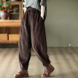 Chenille Velvet Thickened Versatile Casual Pants for Women Autumn Winter New Loose Spliced Harem Pants Female Solid Warm Trouser