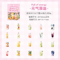 40pcs/pack Kawaii Stationery Stickers Floating Light DIY Craft Scrapbooking Album Junk Journal Happy Planner Diary Stickers