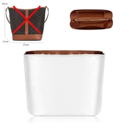 Bag Organizer Insert For Bucket Handbag S M 191442cas, Super Light Inner Storage Liner Wear-resistant Dopont Paper Accessories