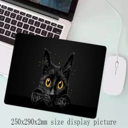 Kawaii Black Kitten Mouse Pad Large Cute Game Keyboard Mat XxL Computers Accessories Table Pad Girl Home Bedrooms Carpet Mats