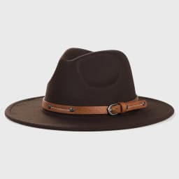 Belt Wool Fedoras Hat For Women Men Winter Autumn Warm Vintage British Style Round Bowler Caps Church Flat Brim Felt Jazz Hats