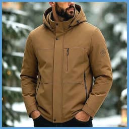 2026 Men's Winter Wool Blend Hooded Parka Thick Warm Windproof Casual Quilted Cotton Coat Heavyweight Outdoor Streetwear Vintage