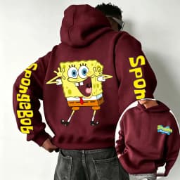 Happy SpongeBob SquarePants Cartoon Anime 2026 New Spring and Autumn Fashion Hoodies for Men and Women