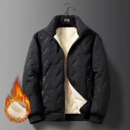 Men's Long Sleeve down Cotton Jacket Lamb Velvet Filled Windproof Warm Autumn Winter Workwear Casual Loose Fit Youth Style