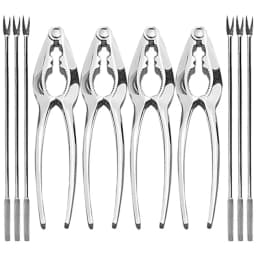 Seafood Tools Set - 10/12Pcs Lobster Crackers and Picks Set, Crab Leg Cracker & Forks Nut Cracker - Kitchen Tools