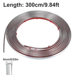 3M/5M Exterior Car Chrome Body Strip Bumper Auto Door Protective Moulding Styling Trim Sticker 6MM 8MM 10MM 12MM 15MM 20MM 30MM