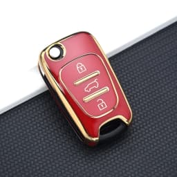 For KIA RIO Soul Optima Ceed K2 K3 K5 Pride For Hyundai Elantra Accent i20 i30 ix35 Car Flip Key Case Cover Shell Fob Keychain