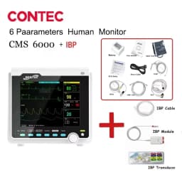 CONTEC CMS6000 Adult Neonate Vet Portable 6 Parameter Patient Monitor vital signs monitor ECG NIBP RESP SPO2 PR TEMP