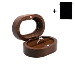 Personalized Custom Wooden Wedding Ceremony Ring Box Clear Personalized Engraved Engagement Proposal Holder Bridal Gift For Her