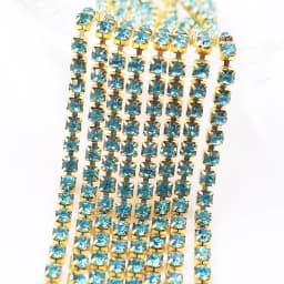 1 Yard Rhinestones Chain SS6- SS12 Gold Base Shine Crystals Stones Glue On Rhinestone Chain for Clothes Needlework Gems Crafts